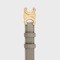 Medium 25MM Triomphe Belt in Taurillon Leather - PEBBLE -  - 1 | CELINE