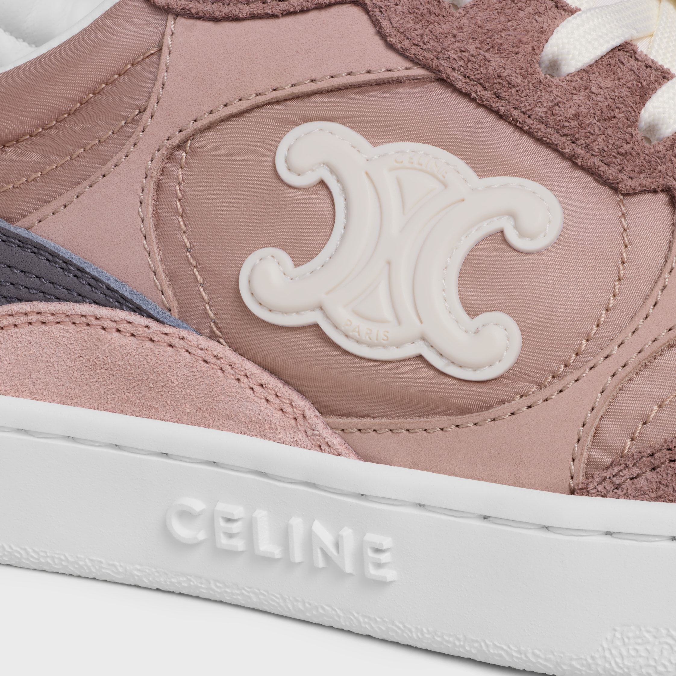 CELINE パラード CELINE TRAINER CT-12 LOW LACE-UP SNEAKER IN Nylon, Suede