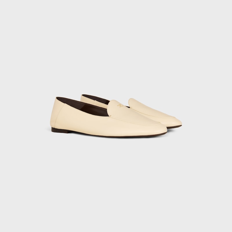 AURA LOAFER IN GOATSKIN - CHALK -  - 1 | CELINE