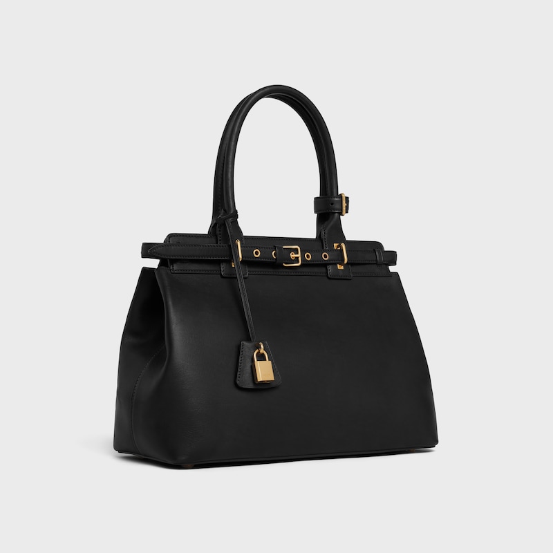 CELINE CONTI BAG in natural calfskin - BLACK - MORE LINES - 1 | CELINE