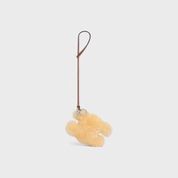 TRIOMPHE羊毛革及光滑牛皮革絨球鑰匙圈 - 天然色 - TECH飾品 - 1 | CELINE