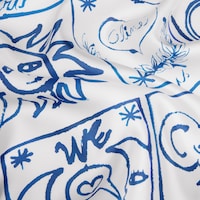 square IN silk twill - WHITE/BLUE -  - 2 | CELINE