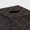 Tissue Cube in Triomphe Canvas - BLACK / TAN - CELINE MAISON - 3 | CELINE
