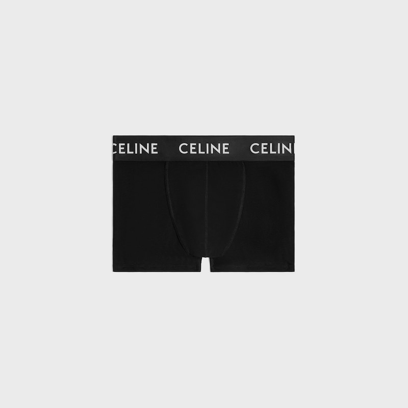 CELINE BOXERS IN COTTON JERSEY - BLACK -  - 1 | CELINE