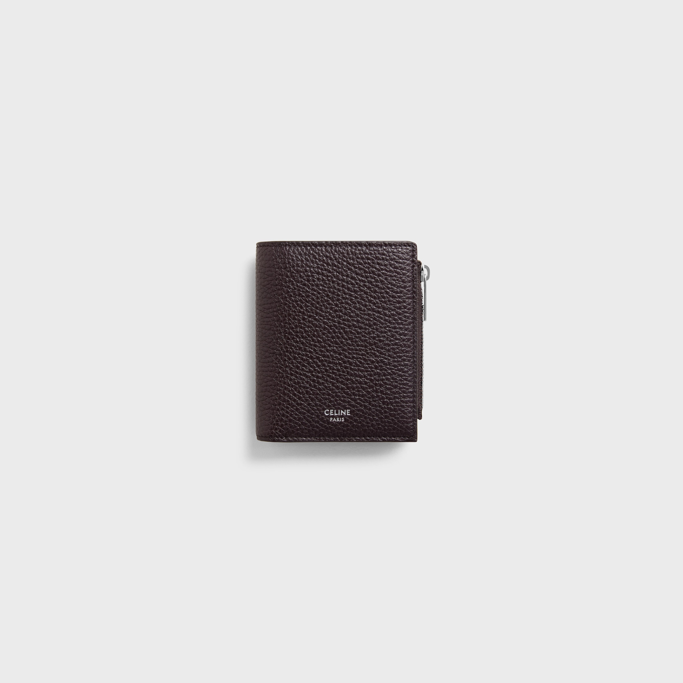 CELINE コンパクトウォレット グレインドカーフスキン 二つ折り財布 新作 コンパクトウォレット / グレインドカーフスキン - エスプレッソ | CELINE
