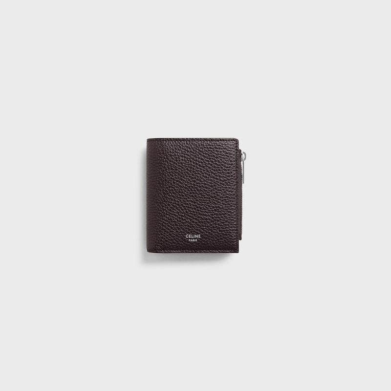 Portefeuille compact EN VEAU GRAIN&Eacute; - ESPRESSO - NOUVEAUT&Eacute;S - 1 | CELINE