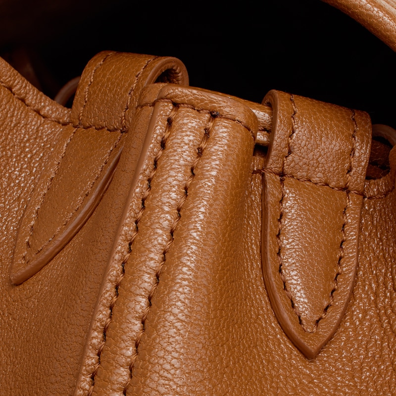 BIG BACKPACK SOFT TRIOMPHE IN SUPPLE SHINY LAMBSKIN - SOFT TAN - BACKPACKS - 1 | CELINE