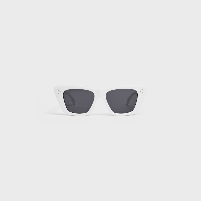 Cat Eye S187 Sunglasses in Acetate - WHITE -  - 1 | CELINE