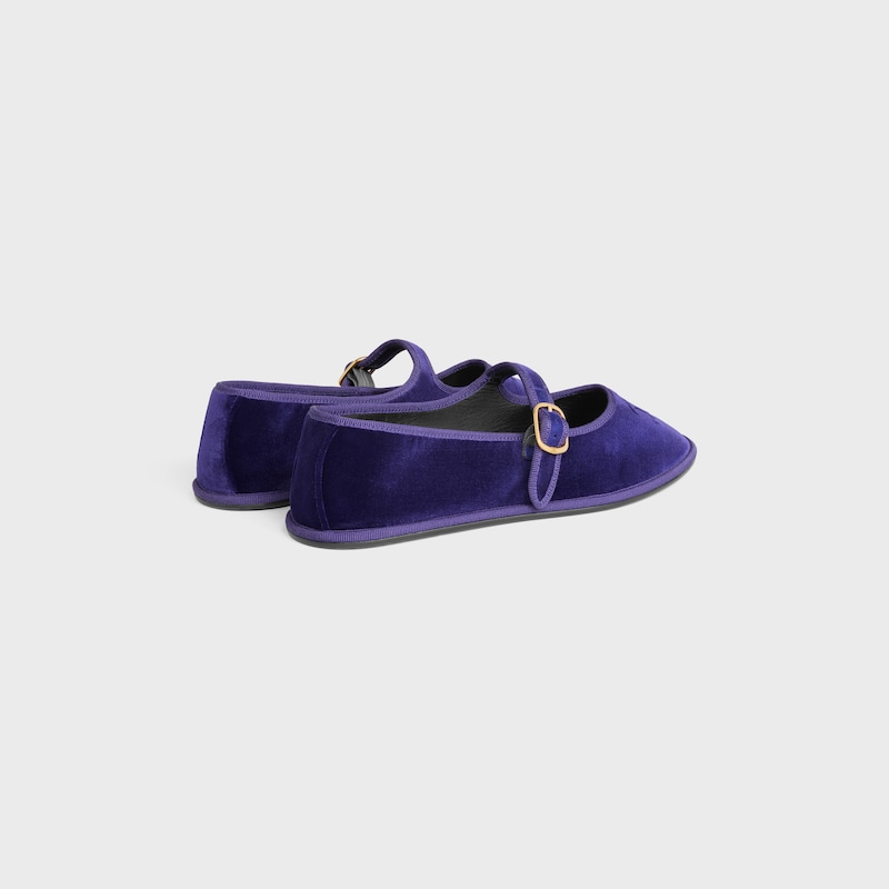 BAILARINA MARY-JANE EVE TRIOMPHE DE TERCIOPELO - MORADO -  - 1 | CELINE