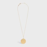 Medaille Celine Large Necklace in Yellow Gold and Diamonds - Yellow Gold and White - FINE JEWELLERY - 1 | CELINE