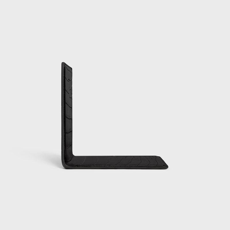 BOOKEND IN CROCODILE - BLACK - CELINE MAISON - 1 | CELINE