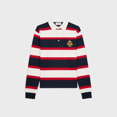 블라종 럭비 폴로 셔츠 - 스트라이프 저지 - DIRTY WHITE/NAVY/RED -  - tileIndex | CELINE
