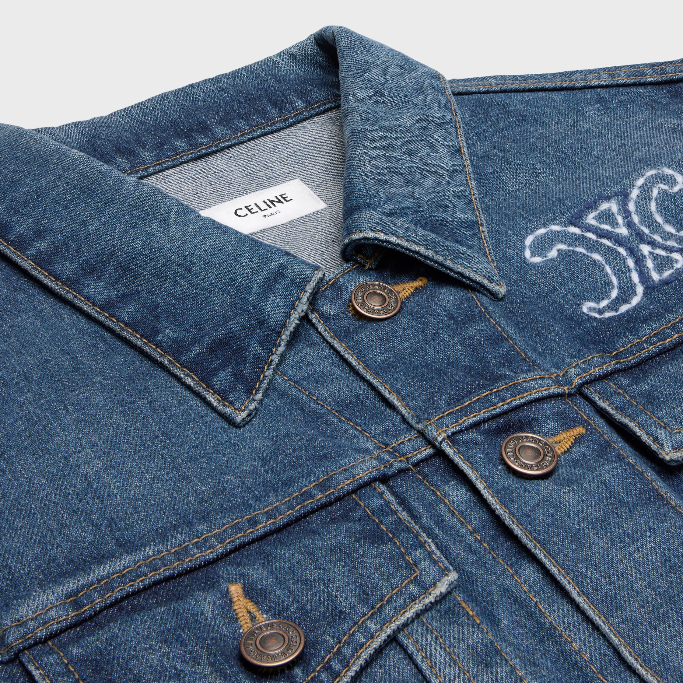 【国内配送】CELIN ダークユニオンウォッシュTrucker jacket TRUCKER JACKET IN DARK UNION WASH DENIM - DARK UNION WASH