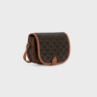 FOLCO中号标志印花牛皮革手袋 - 黄褐色 - TRIOMPHE CANVAS 标志印花帆布系列 - 2 | CELINE