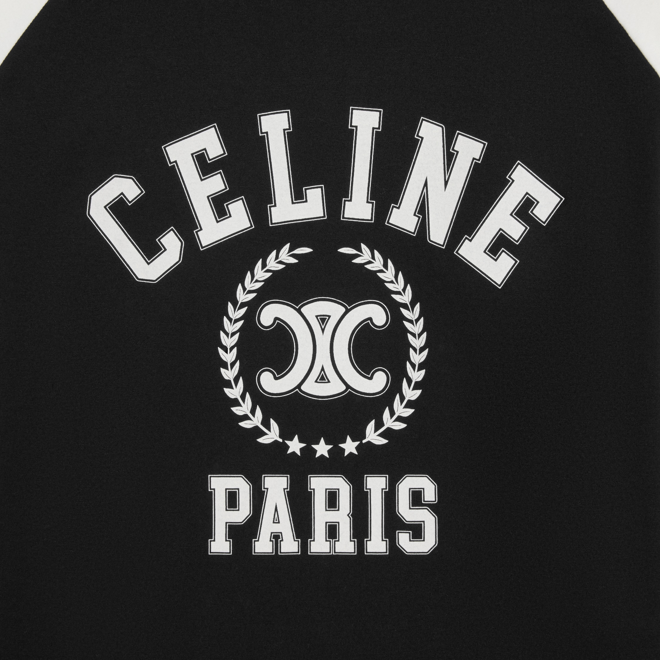 CELINE ルーズTシャツ / コットンジャージー - ブラック / オフ