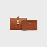 WALLET WITH COIN PURSE 16 IN SATINATED CALFSKIN - TAN - WALLETS - 1 | CELINE