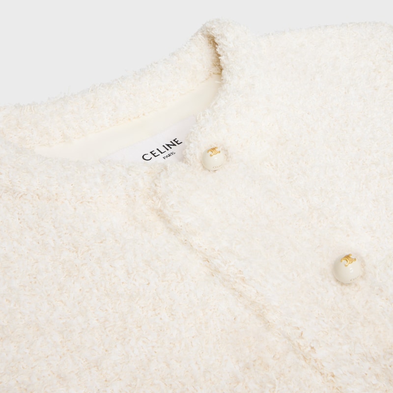 veste cardigan natt&eacute; coton - MAT WHITE -  - 1 | CELINE