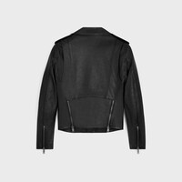 classic biker jacket in calfskin - Black -  - 2 | CELINE