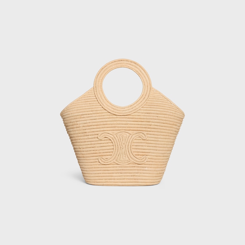 BORSA PANIER IN RAFIA INTRECCIATA - NATURALE - BORSA CLASSIC PANIER - 1 | CELINE
