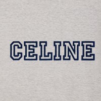 CELINE 레귤러 티셔츠 - 코튼 저지 - GREY MELANGE/NAVY -  - 1 | CELINE