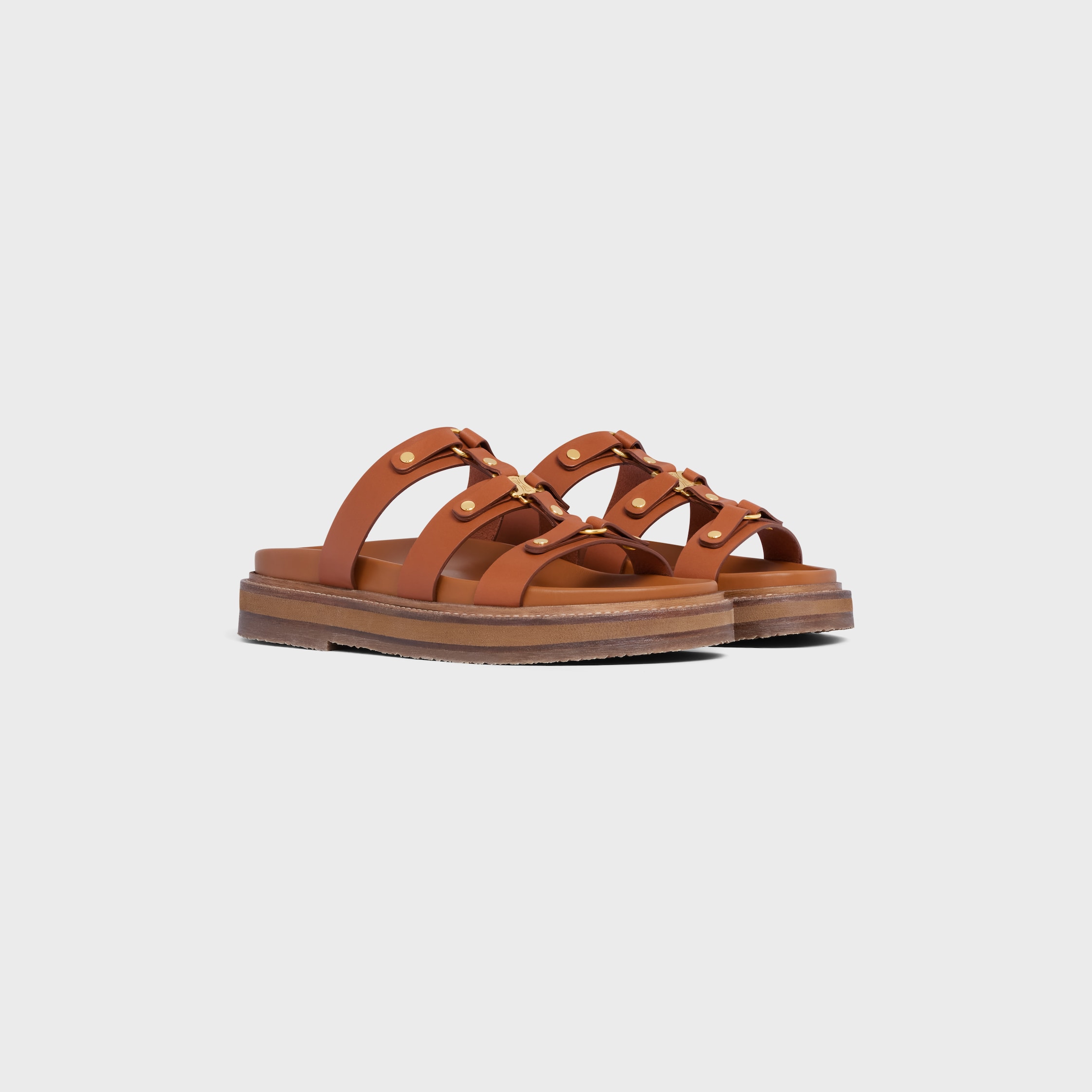 CELINE ティッピ スライド カーフスキン CELINE - TIPPI SLIDE in CALFSKIN - TAN | CELINE