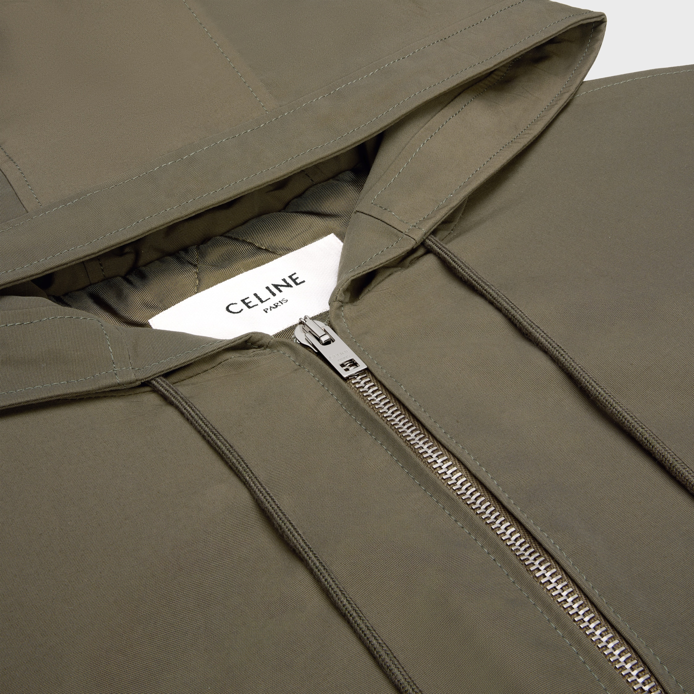 WINDBREAKER IN NYLON - KAKI | CELINE