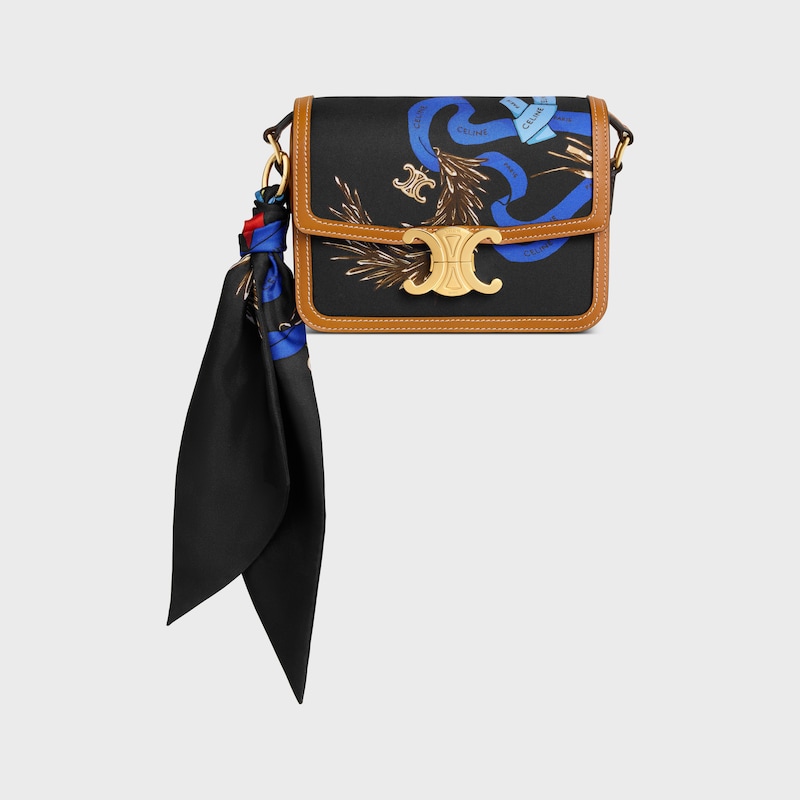 TEEN TRIOMPHE IN SILK AND NATURAL CALFSKIN - MULTICOLOR - CROSS-BODY BAGS - 1 | CELINE