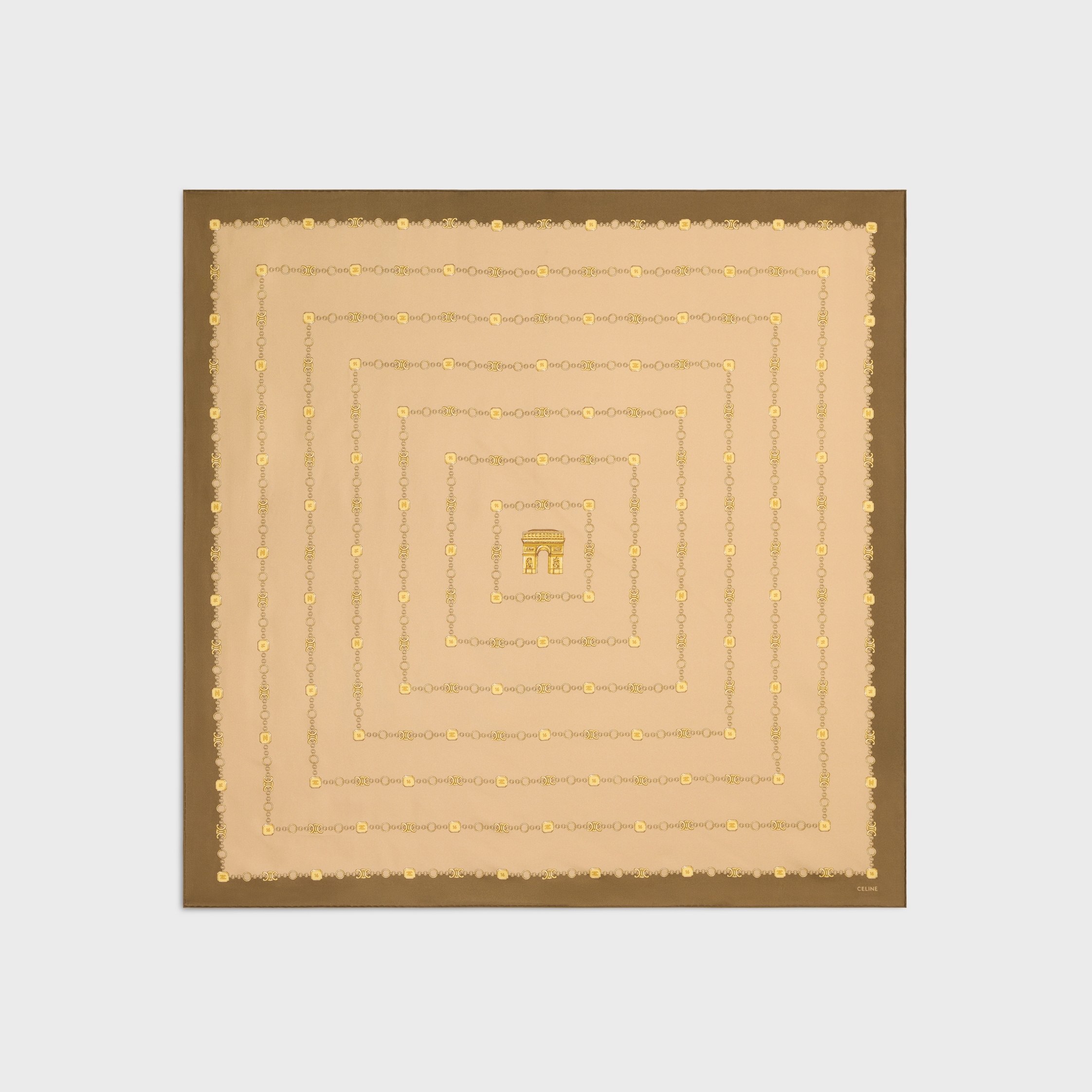 スカーフ CELINE SQUARE IN CROCODILE SILK TWILL 2AW900185GAD8 SQUARE IN CROCODILE SILK TWILL - | CELINE