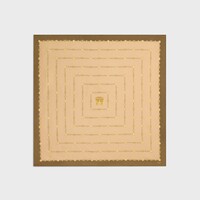 square in arc de triomphe silk twill - BEIGE/NOIX -  - 1 | CELINE