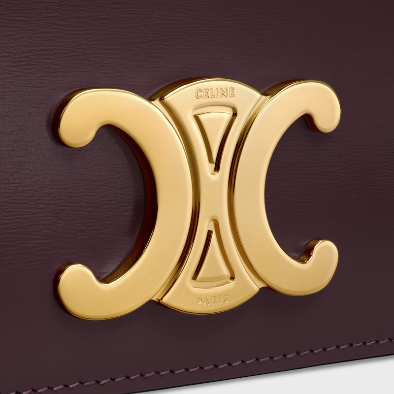 MULTIPOCHETTE IN SHINY CALFSKIN - DEEP BURGUNDY - MORE LINES - 1 | CELINE