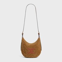 SMALL HELOÏSE BAG in SHEARLING AND CALFSKIN - BROWN - CUIR TRIOMPHE - 1 | CELINE