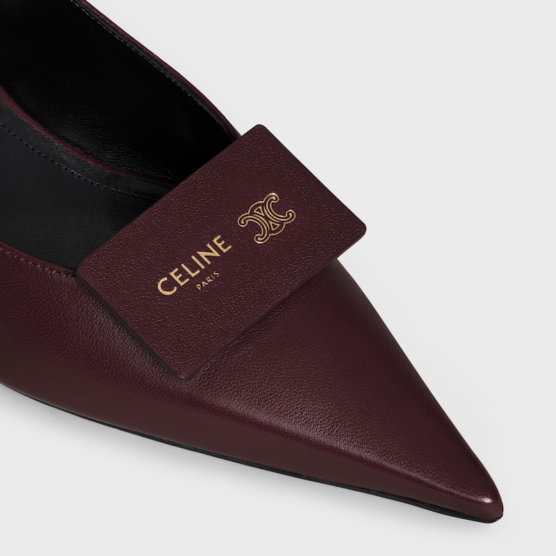 SIGNATURE SLINGBACK IN LAMBSKIN - BURGUNDY -  - 1 | CELINE