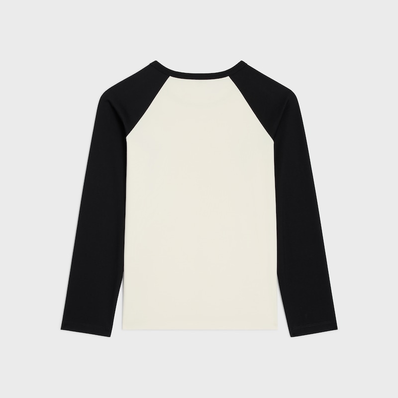 triomphe t-shirt IN cotton jersey - CREAM / BLACK -  - 1 | CELINE