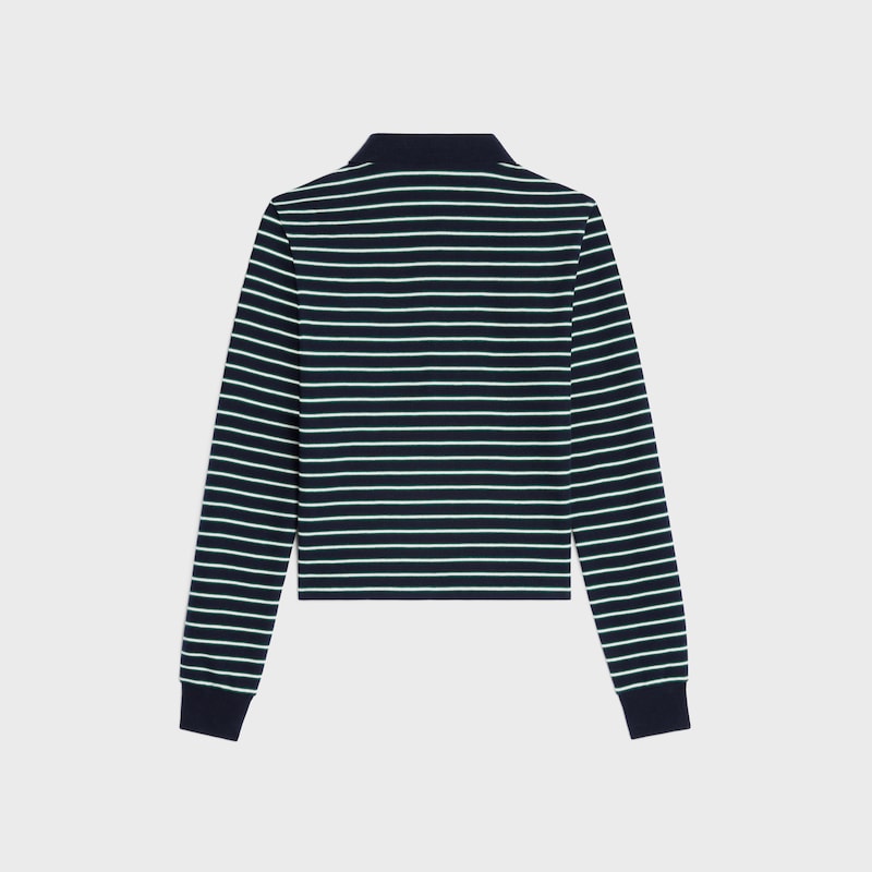 TRIOMPHE條紋POLO衫 - 海軍藍 / 綠色 / 米白色 -  - 1 | CELINE