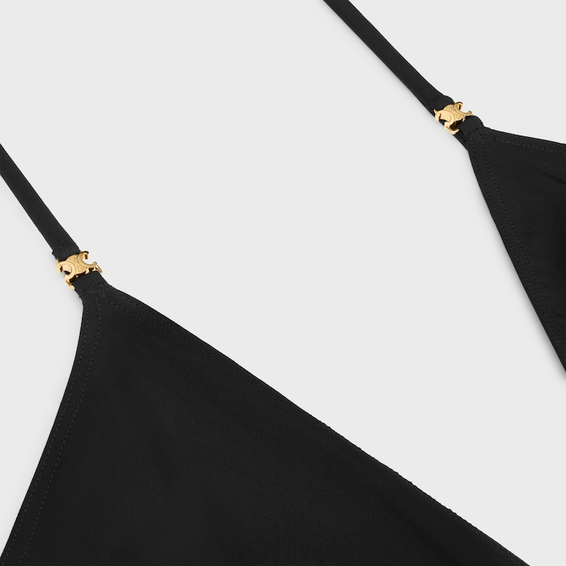 maillot de bain froncé jersey mat - Noir -  - 1 | CELINE