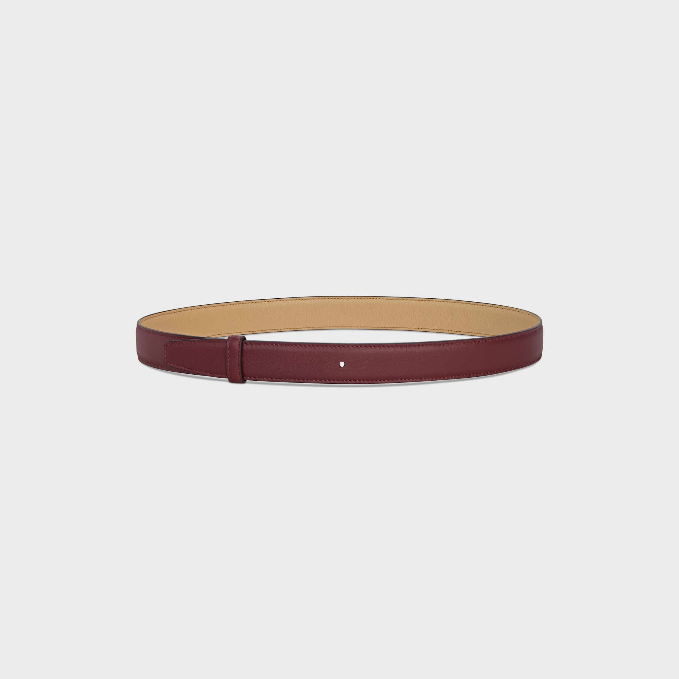 Reversible Strap 25MM IN Smooth and Grained Calfskin - SYRAH