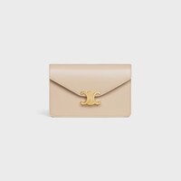 WALLET ON CHAIN MARGO in Shiny calfskin - NUDE - MORE LINES - 1 | CELINE