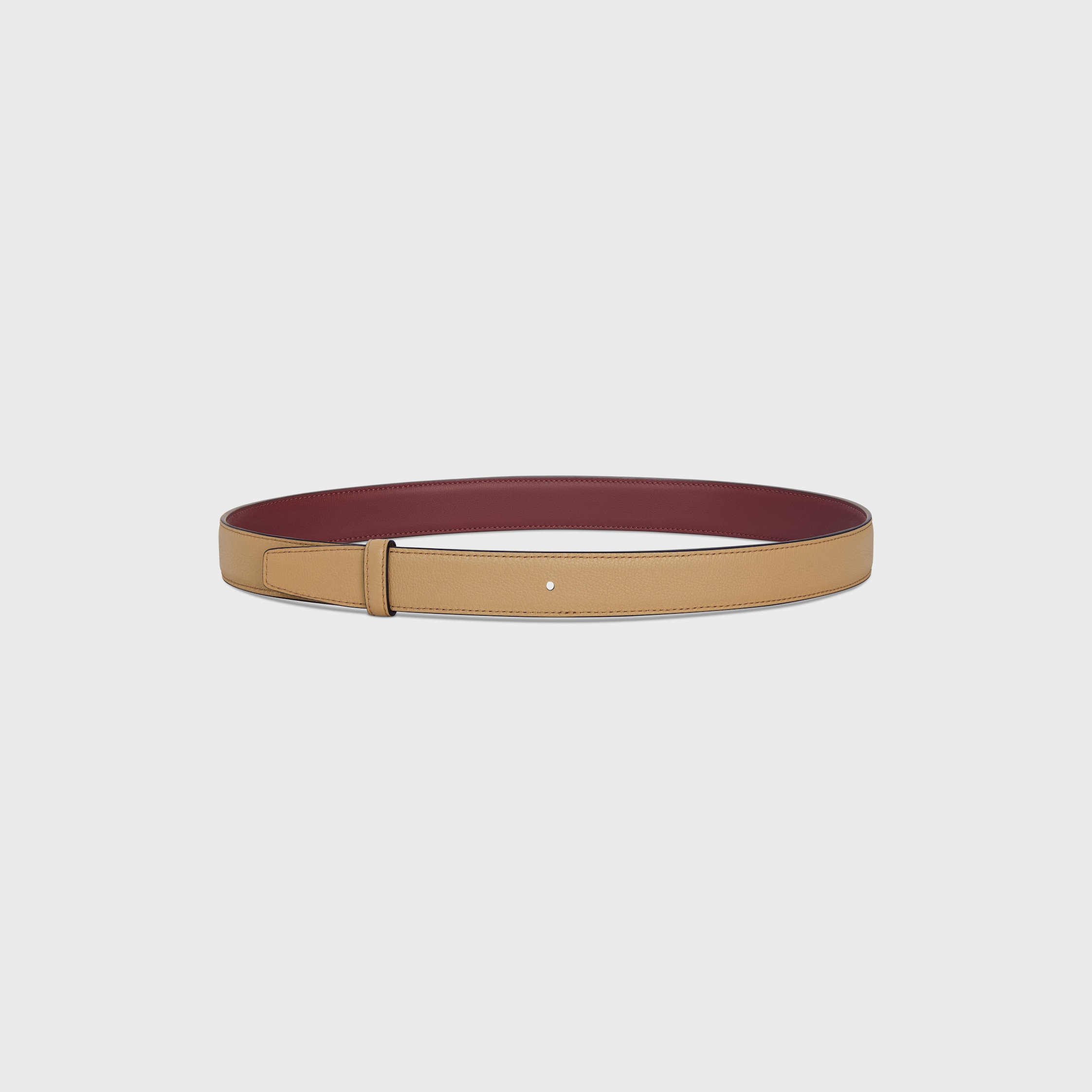 Reversible Strap 25MM IN Smooth and Grained Calfskin - SYRAH