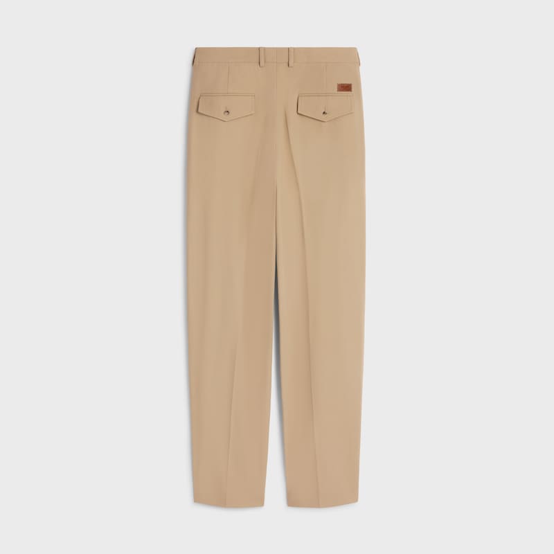 calças montauk em Sarja de Algodão - BEGE BRITÂNICO -  - 1 | CELINE