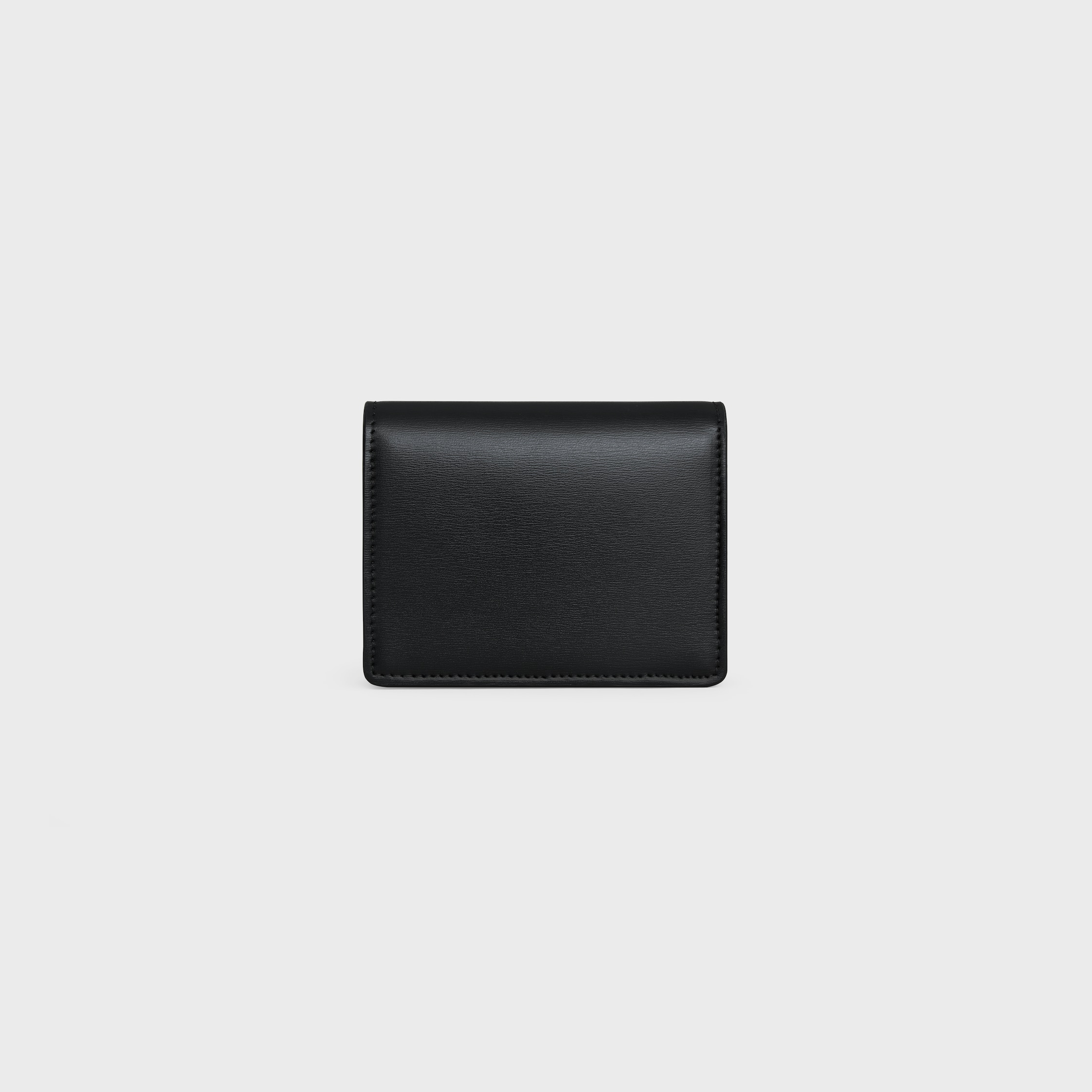 BUSINESS CARD HOLDER TRIOMPHE IN SHINY CALFSKIN - BLACK | CELINE