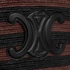 COUFFIN CELINE CLASSIC PANIER IN STRIPED RAFFIA AND CALFSKIN - BLACK / BROWN - CLASSIC PANIER - 5 | CELINE