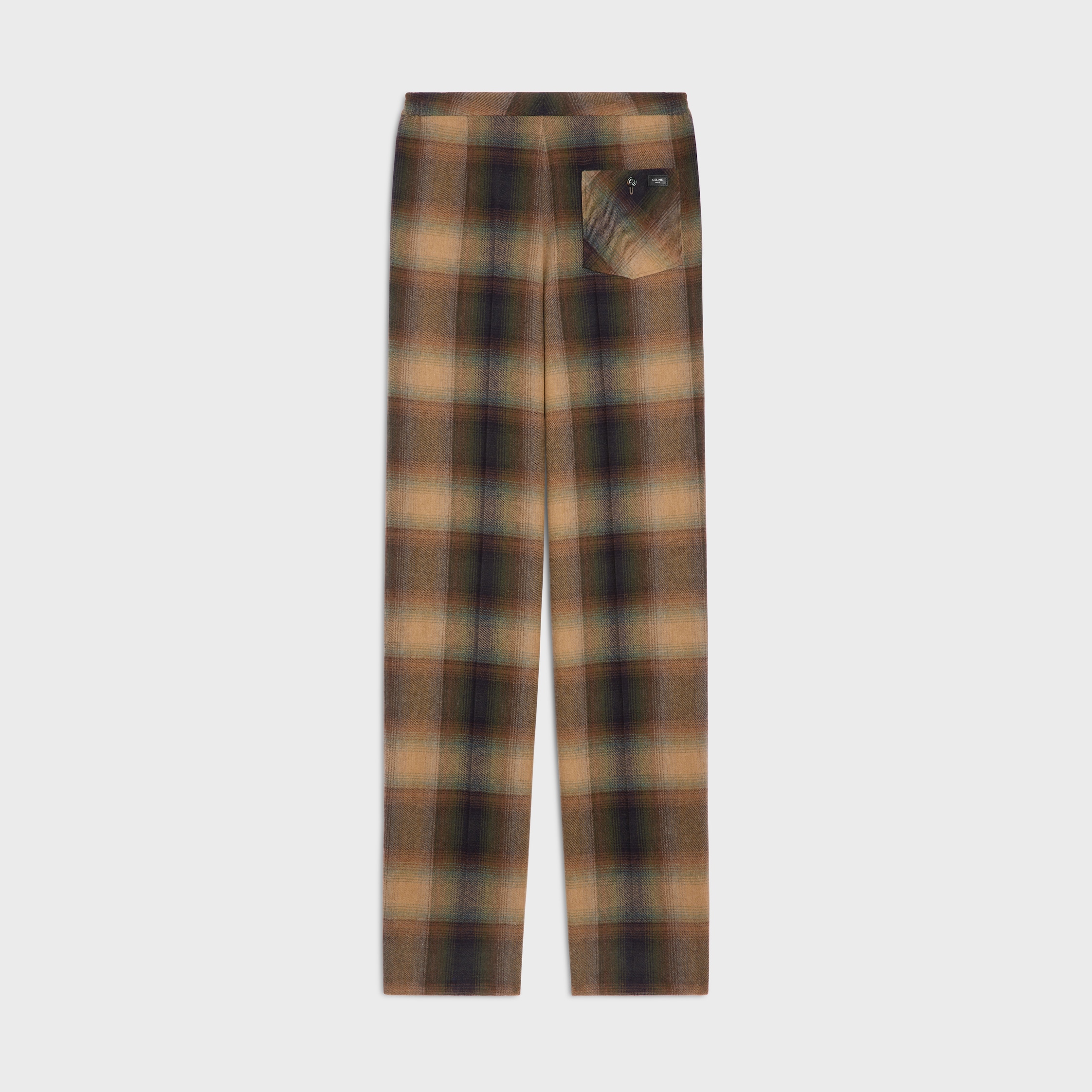 未使用　25AW セリーヌ　チェック　ウールパンツ　パジャマパンツ パジャマパンツ / チェック ウール - ベージュ / ブラウン / アズール