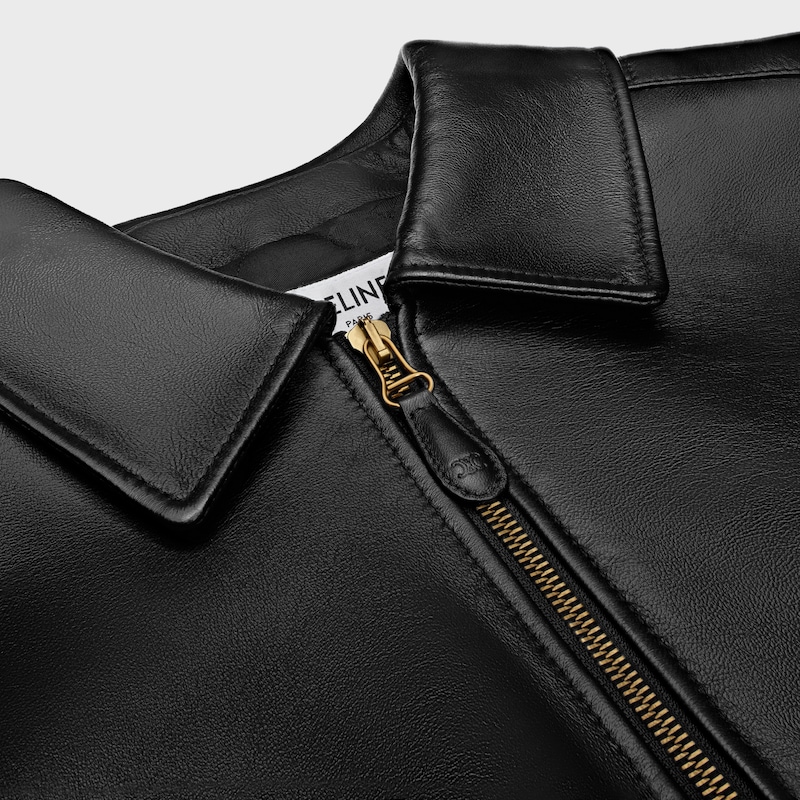 blouson aviateur AGNEAU SOUPLE - Noir -  - 1 | CELINE