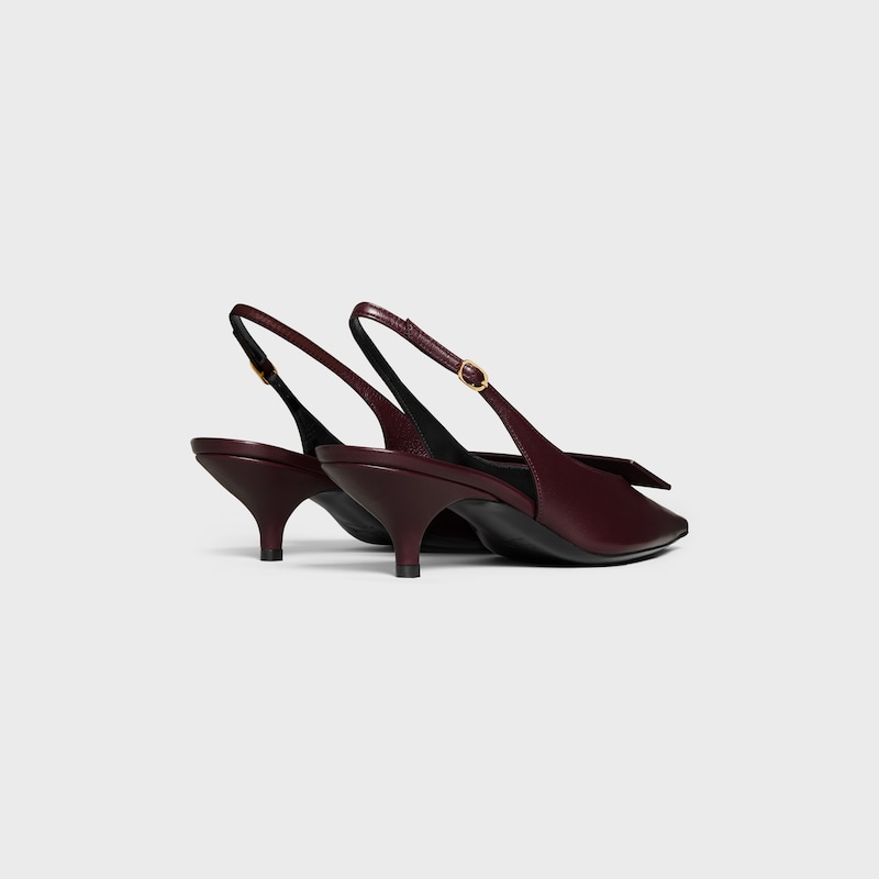 SIGNATURE SLINGBACK IN LAMBSKIN - BURGUNDY -  - 1 | CELINE