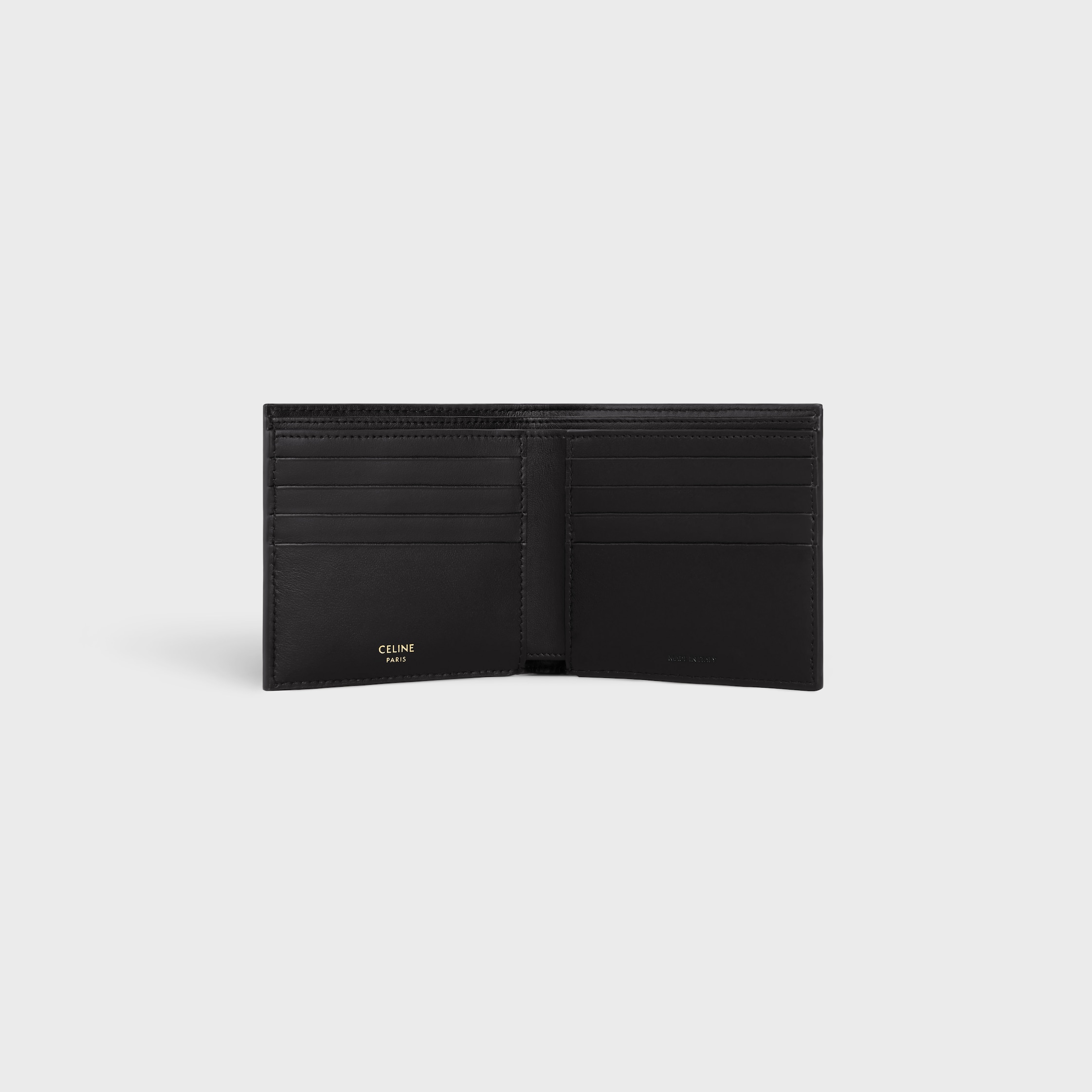 【CELINE】BI-FOLD WALLET●10B652BQB38NO Bi-fold card holder IN Triomphe Canvas - Black | CELINE