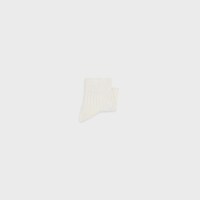 Triomphe羅紋桑蠶絲襪子 - 螢光白 -  - 2 | CELINE