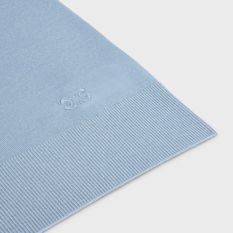 jersey con cuello redondo triomphe de lana fina - CELESTE -  - 1 | CELINE