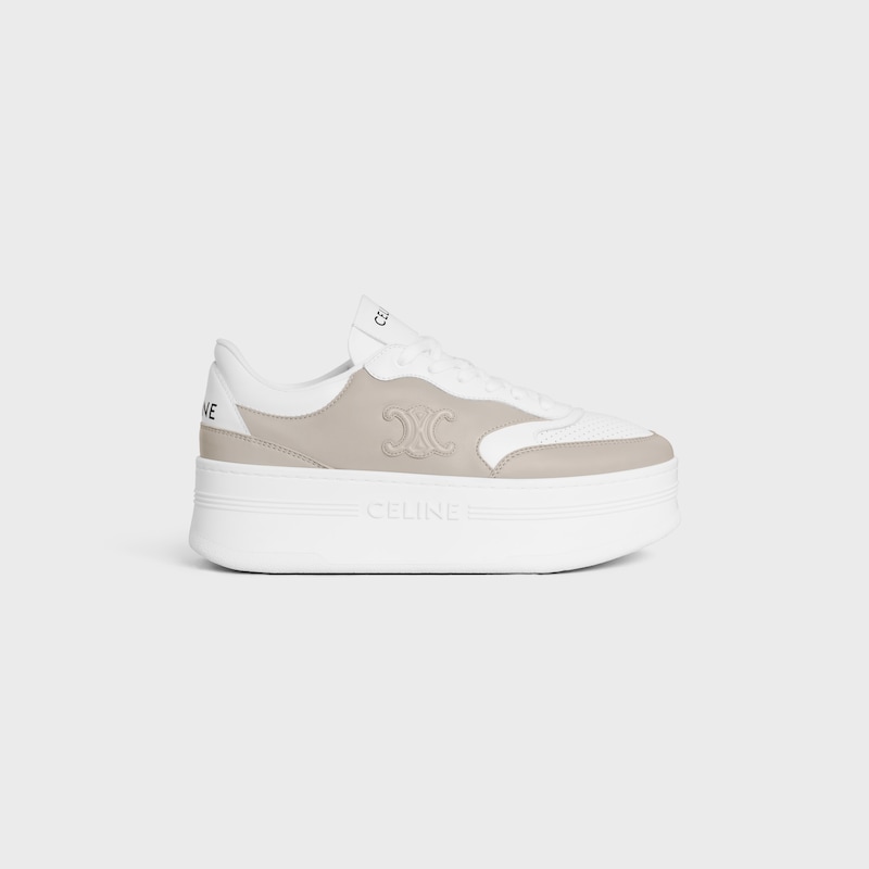 CELINE - BLOCK TRIOMPHE牛皮革運動鞋 - 灰色 / 螢光白 -  - 1 | CELINE
