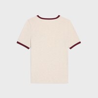 70年代风格徽章T恤 - 混米色/红棕色 -  - 2 | CELINE