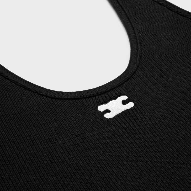 triomphe bra IN athletic cotton - BLACK -  - 1 | CELINE